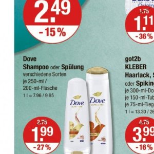 Shampoo dove  bei V-Markt