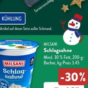 Schlagsahne bei Aldi SÜD