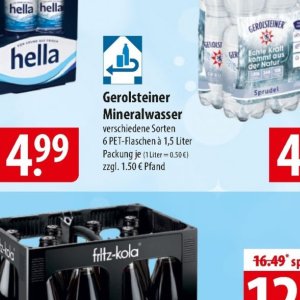 Mineralwasser bei Famila Nord Ost