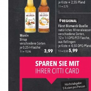 Sirup bei Citti Markt