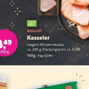 Minutensteaks bei BioMarkt