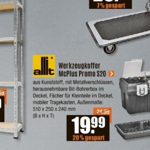 Werkzeugkoffer bei V-Baumarkt