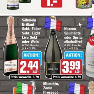 Sekt bei Hit