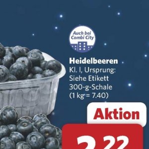 Heidelbeeren bei Combi