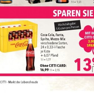 Coca-cola bei Citti Markt