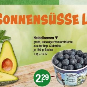 Heidelbeeren bei V-Markt