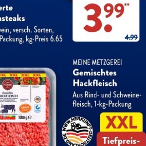 Hackfleisch bei Aldi SÜD