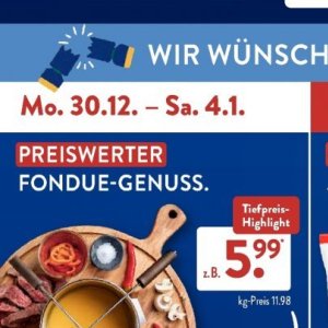 Fondue bei Aldi SÜD