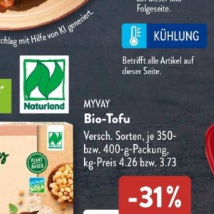 Tofu bei Aldi SÜD