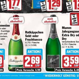 Sekt bei Hit