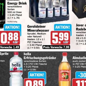 Mineralwasser bei Hit