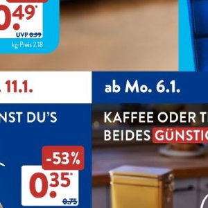 Kaffee bei Aldi SÜD