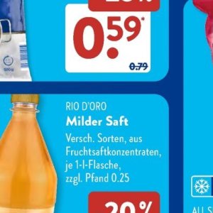 Säfte bei Aldi SÜD