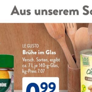 Glas bei Aldi SÜD