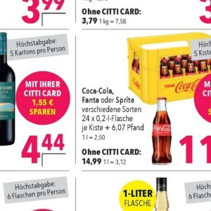 Coca-cola bei Citti Markt