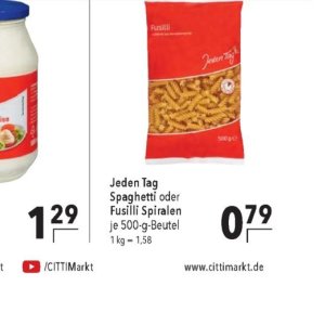 Spaghetti bei Citti Markt