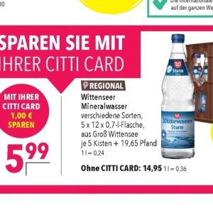 Mineralwasser bei Citti Markt