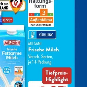 Milch bei Aldi SÜD