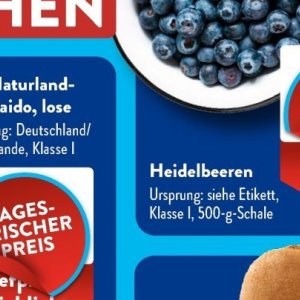 Heidelbeeren bei Aldi SÜD