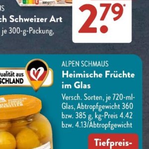 Glas bei Aldi SÜD