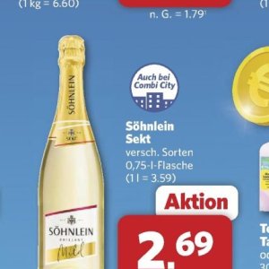 Sekt bei Combi