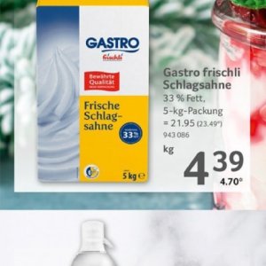 Sahne bei Selgros