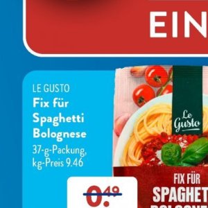 Spaghetti bei Aldi SÜD