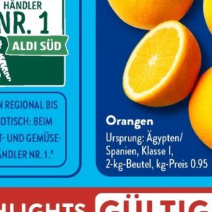 Orangen bei Aldi SÜD