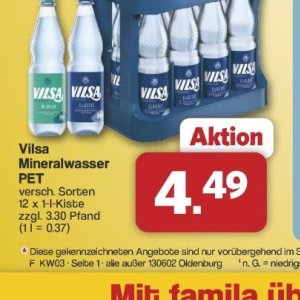 Mineralwasser bei Famila Nord West