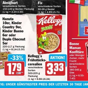 Kellogg's bei Hit