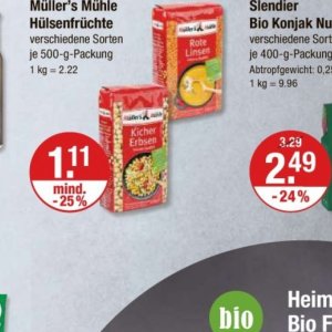 Erbsen bei V-Markt