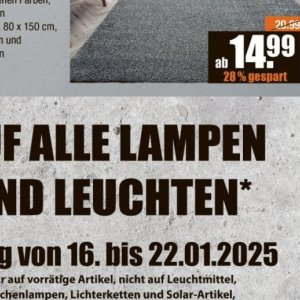 Lampen bei V-Baumarkt