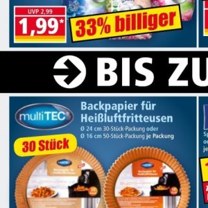 Backpapier bei Norma