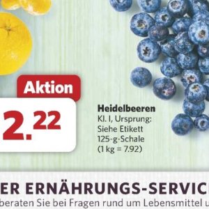 Heidelbeeren bei Combi