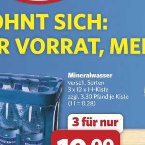 Mineralwasser bei Combi