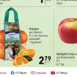 Orangen bei Citti Markt