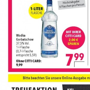 Wodka bei Citti Markt