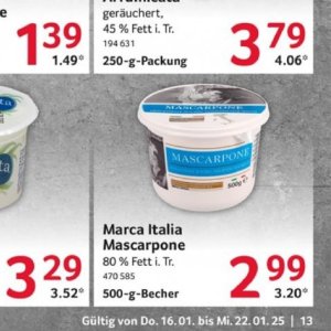 Mascarpone bei Selgros