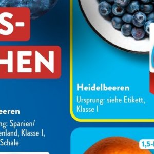 Heidelbeeren bei Aldi SÜD