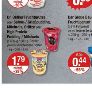 Pudding bei V-Markt