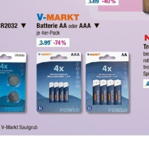 Batterien bei V-Markt