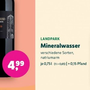 Mineralwasser bei BioMarkt