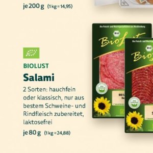 Salami bei BioMarkt