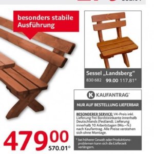 Sessel bei Selgros