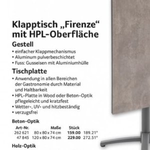Tischplatte bei Selgros