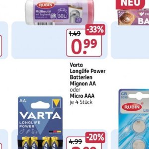 Batterien bei Rossmann