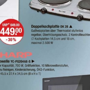 Kochplatten bei V-Markt