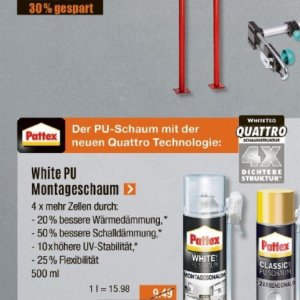 Schaum bei V-Baumarkt