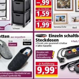 Steckdosen bei Norma