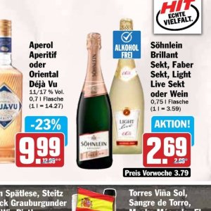 Sekt bei Hit